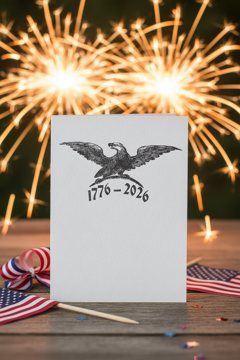1776–2026 Eagle Letterpress July 4th
