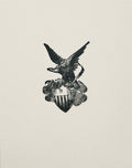 Letterpress Card- Eagle & Shield- America 250th
