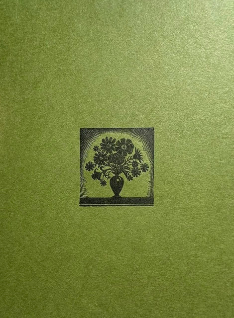 Letterpress Card- Brilliant Bouquet-Black on Yellow