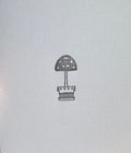 Letterpress Card- Simple & Sweet Topiary- Black White Linen