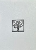 Letterpress Card- Brilliant Bouquet-Black on White