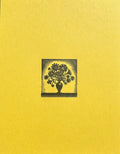 Letterpress Card- Brilliant Bouquet-Black on Yellow