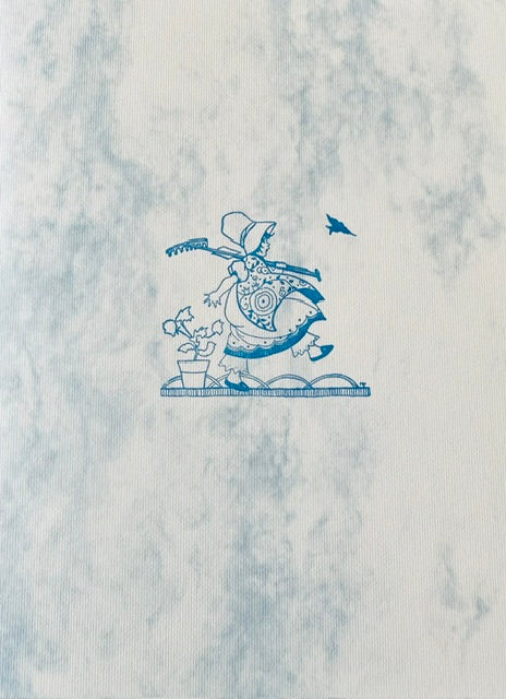 Letterpress Card- Girl Gardener