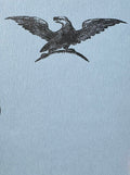 Letterpress Flat Card- Eagle- America 250th- Blue