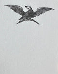 Letterpress Flat Card- Eagle- America 250th- White