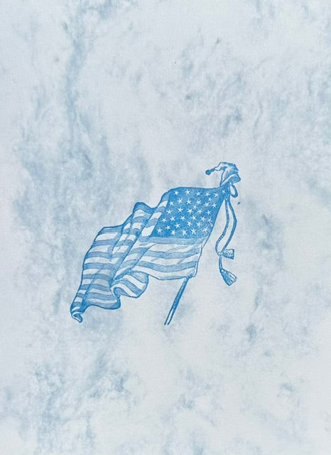 Letterpress Card- US Flag- Blank Inside