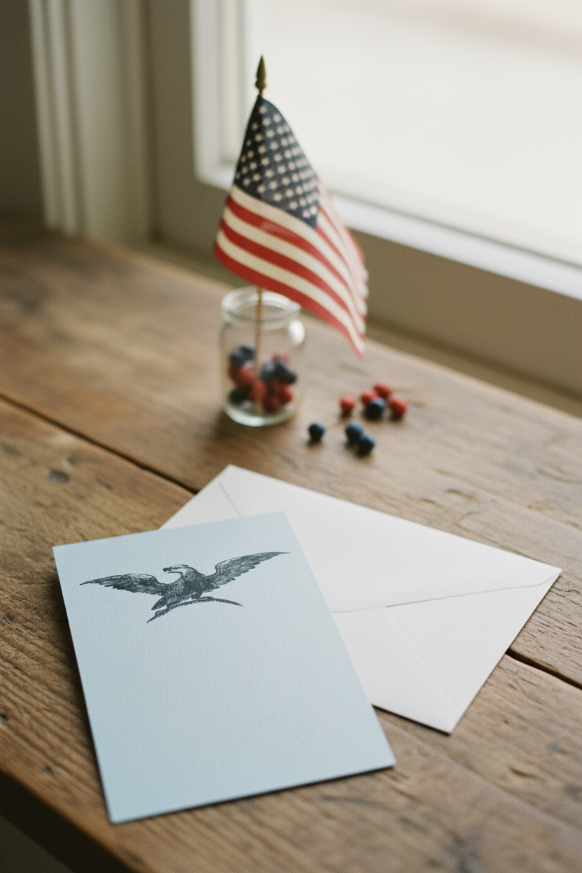 Letterpress Eagle Card Lifestyle Photo