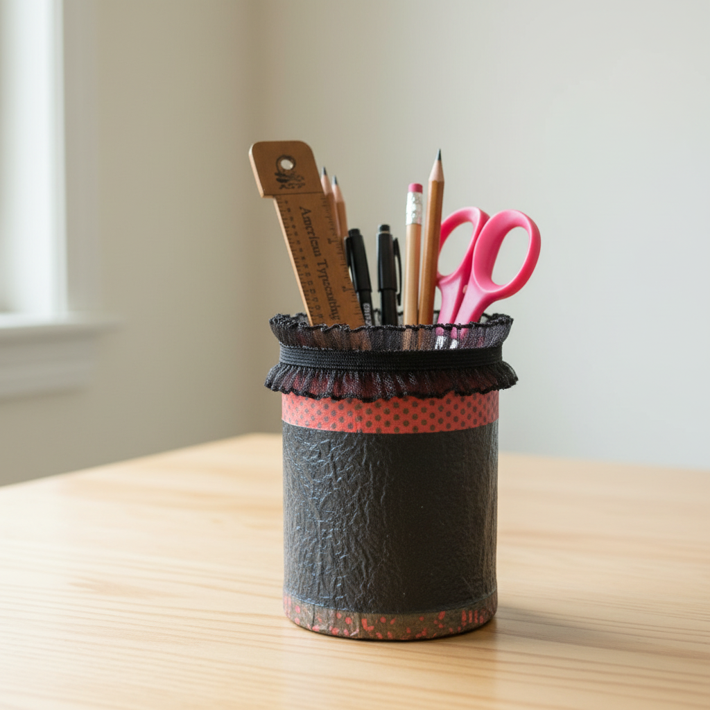 One-of-a-Kind Handmade Upcycled Desk Caddy – Lifestyle