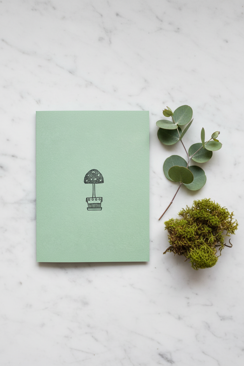 Sage Green Topiary Card Lifestyle