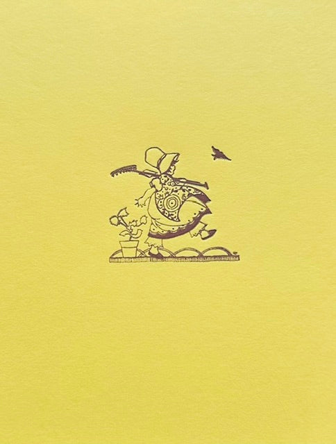 Letterpress Card- Girl Gardener